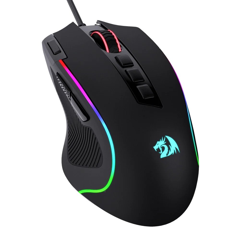 REDRAGON M612 PREDATOR RGB Gaming Mouse Up to 8,000 DPI Optical Sensor 11 Programmable Buttons ماوس جيمينج ريدراجون مستشعر ٨٠٠٠ دي بي آي و ١١ زرار 5 اشترِ ماوس الجيمينج Redragon M612 Predator بأفضل سعر في مصر. 11 زرار برمج، مستشعر 8000 DPI، وإضاءة RGB احترافية لأداء ألعاب مثالي.