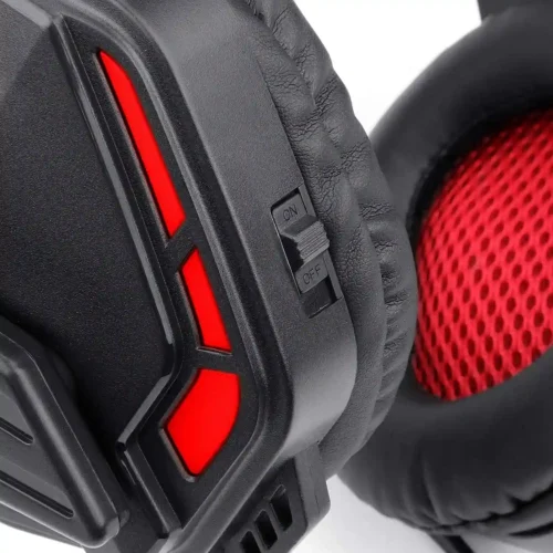 اشتري سماعة Redragon H220 THEMIS الجيمنج بمحركات 50mm وصوت ستيريو نقي. سماعة خفيفة ومريحة مع مايك مدمج وإضاءة Red LED بأفضل سعر في مصر.