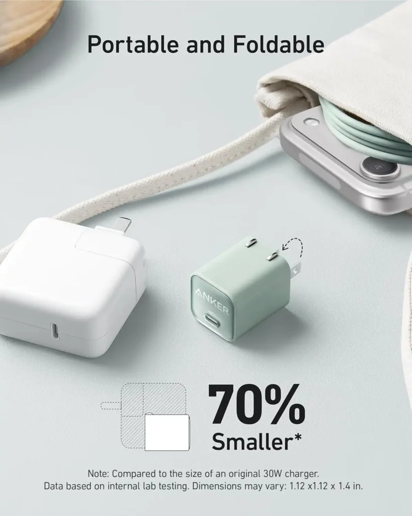 اشترِ شاحن Anker Zolo 30W GaN بمصر. شواحن انكر أصلية مع كابل Type-C لشحن آيفون وسامسونج بسرعة وأمان مع ضمان الأصالة بالسيريال من KCS Store.