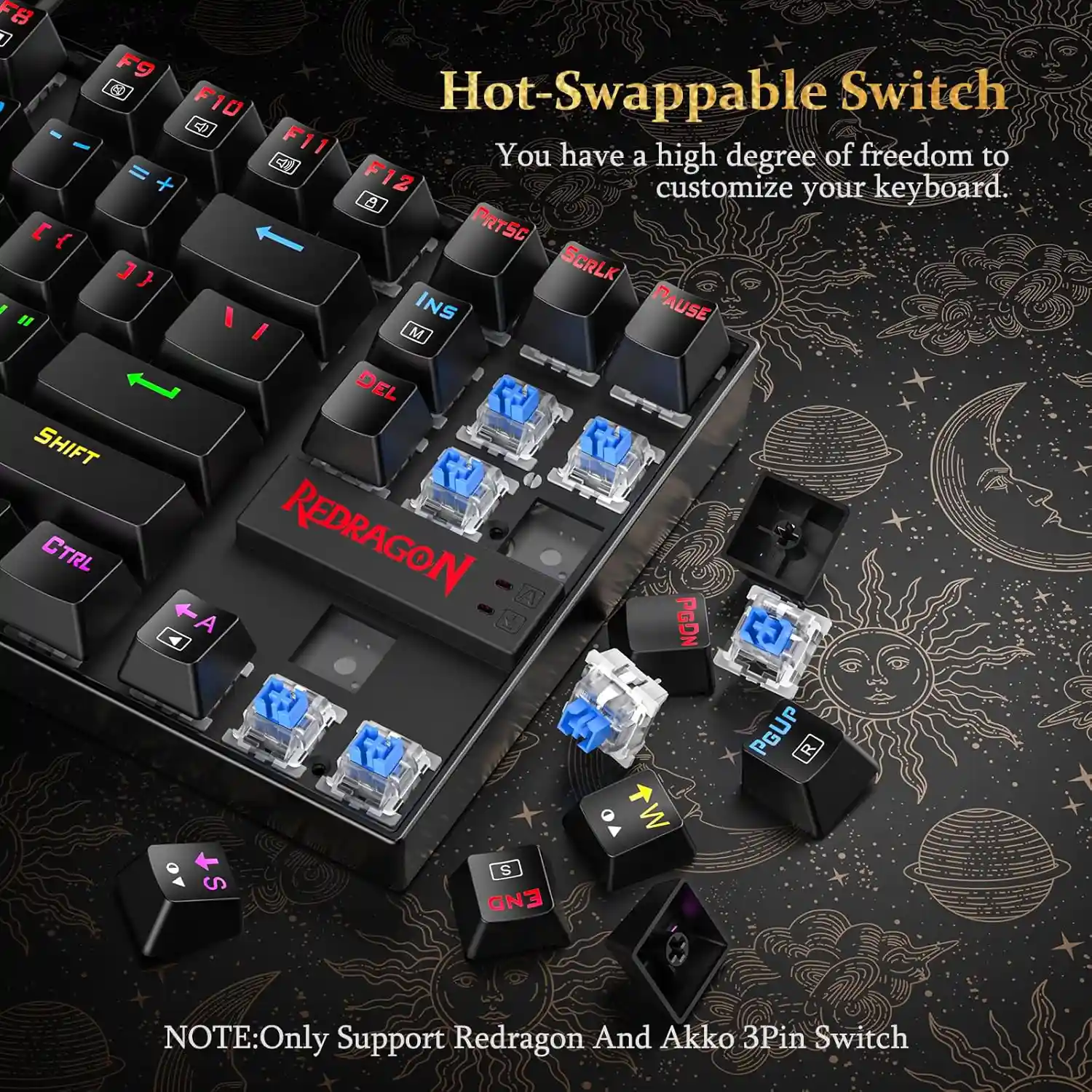 Redragon Kumara Rainbow K552E 60% Wired Mechanical Gaming Keyboard Blue Switch كيبورد جيمنج ميكانيكال بلو سويتش مقاس ٦٠% 10 اشتري كيبورد Redragon Kumara K552E الميكانيكال ببلو سويتش ودعم اللغة العربية بأفضل سعر في مصر. تصميم TKL متين مع إضاءة Rainbow رائعة للجيمينج.