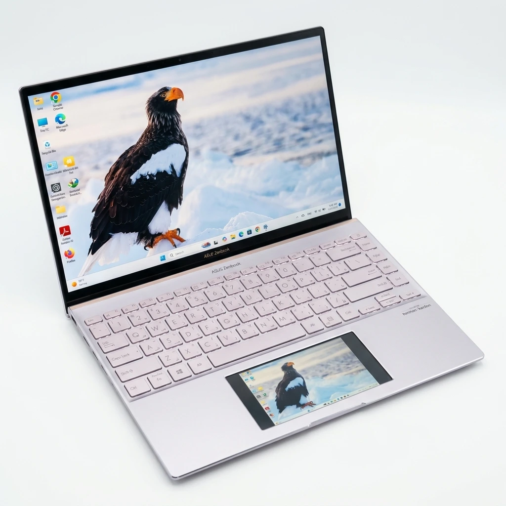 ASUS Zenbook 14 Core i7-1165G7 /Ram 16G /SSD 512G /Nvidia 2G /14 oled 2K Touch Screen لابتوب اسوس زين بوك الجيل الحادي عشر شاشة تاتش استيراد 2 اشترِ لابتوب اسوس ASUS Zenbook 14 UX5400EG شاشة OLED Touch 2K استيراد بحالة ممتازة بمصر. معالج i7 جيل 11، رام 16G، وكارت Nvidia 2G بأفضل سعر من KCS Store.