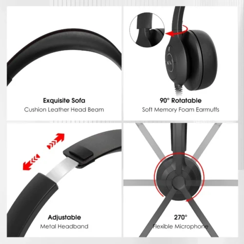 اشتري سماعة Onikuma X37 الاحترافية للمكاتب والدراسة بـ USB/Type-C ومايك عازل للضوضاء. أفضل سماعة للمكالمات والاجتماعات بأفضل سعر في مصر.