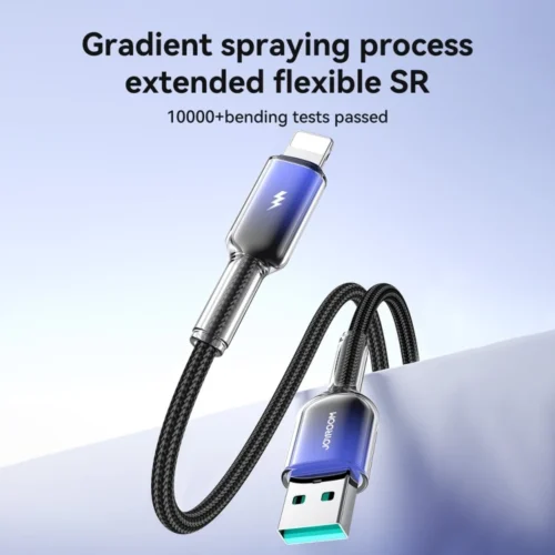 اشترِ كابل Joyroom S-A42 للايفون بمصر. شحن سريع 3A، قدرة PD 30W، جديلة نايلون متينة بطول 1.2m وحماية ضد القطع بأفضل سعر من KCS Store.