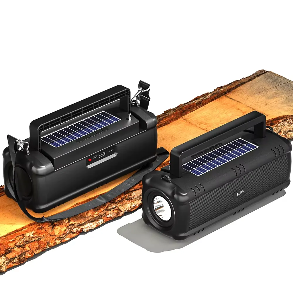 LP-V71 Portable Solar Charging Wireless Torch BT Speaker سماعة بلوتوث محمولة و كشاف إضاءةصب و كشاف قابل للشحن 5 تسوق سماعة LP-V71 البلوتوث المحمولة بقوة 16 واط، مزودة بكشاف LED وراديو FM ولوح شحن شمسي. الصوت الأقوى للرحلات والطوارئ بأفضل سعر.