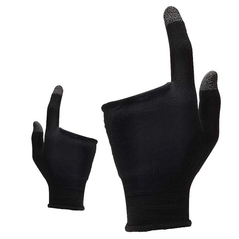 MEMO GG02 Carbon Fiber Two-Finger High Sensitivity Touch Breathable Sweat-Proof Professional Gaming Glove قفاز صوابع ببجي ضد التعرق و الانزلاق لمحترفي ببجي موبايل 4 اشتري قفازات الألعاب MEMO GG02 المصنوعة من ألياف الكربون ضد التعرق والانزلاق. استجابة فائقة بدون تأخير لألعاب PUBG وCoD بسعر ممتاز في مصر.