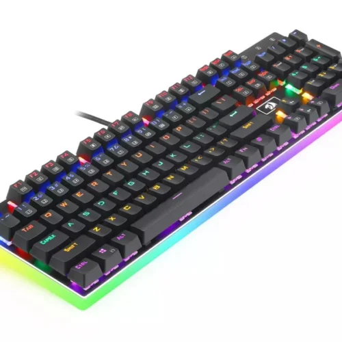 اشتري كيبورد Redragon K577R KALI الميكانيكال بسويتش أحمر صامت ودعم اللغة العربية بأفضل سعر في مصر. هيكل ألومنيوم وإضاءة Rainbow للجيمينج والعمل.