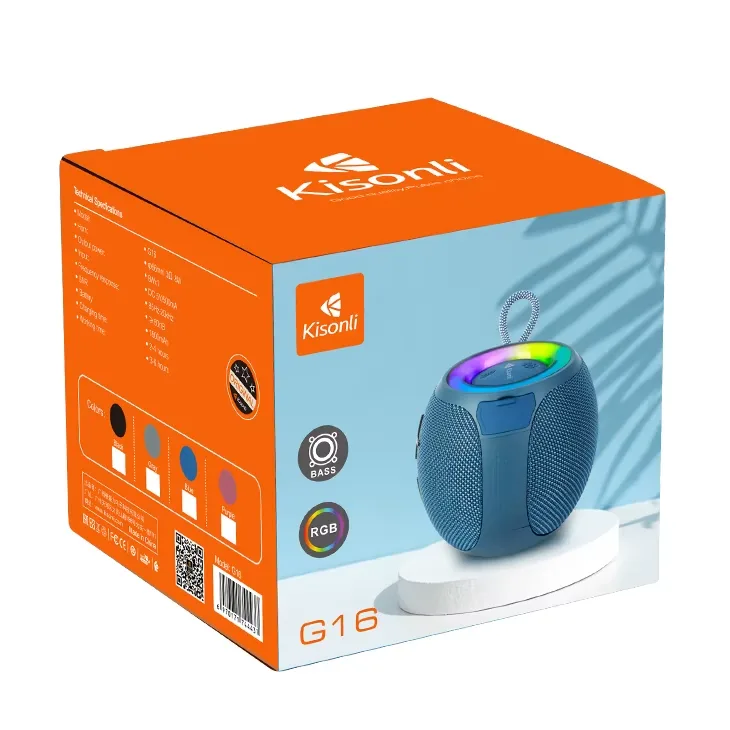 KISONLI G16 RGB Portable Speaker 8W Bluetooth Audio FM TF TWS Hands-Free Call Type-C Charging 1800mAh Battery سماعة بلوتوث محمولة ٨ واط كيسونلي 7 KISONLI G16 RGB Portable Speaker 8W Bluetooth Audio FM TF TWS Hands-Free Call Type-C Charging 1800mAh Battery سماعة بلوتوث محمولة ٨ واط كيسونلي - الصورة 7