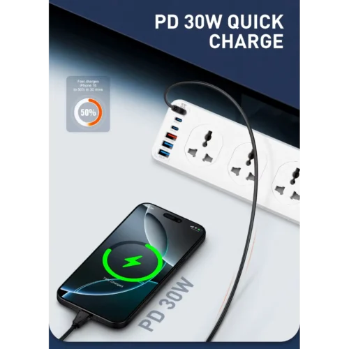اشترِ مشترك LDNIO SC10610C بمصر. 10 مقابس AC عالمية، 6 منافذ USB بحماية 2500W وشحن سريع 33W PD بأفضل سعر من KCS Store.