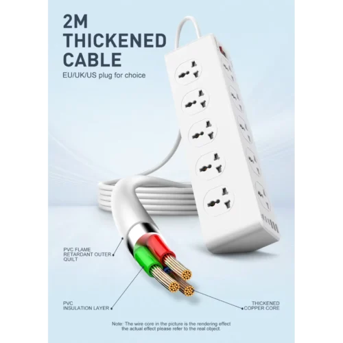 اشترِ مشترك LDNIO SC10610C بمصر. 10 مقابس AC عالمية، 6 منافذ USB بحماية 2500W وشحن سريع 33W PD بأفضل سعر من KCS Store.