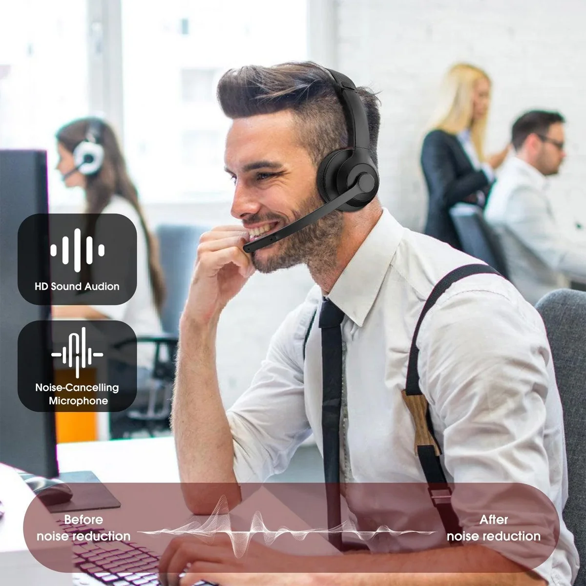 ONIKUMA X37 Wired Professional Noise Cancelling Headphone Type-C to USB HD Audio For Office سماعة هيدفون إحترافي بمايك يدعم تقنية عزل الضوضاء لإستعمال المكاتب و الدراسة 6 اشتري سماعة Onikuma X37 الاحترافية للمكاتب والدراسة بـ USB/Type-C ومايك عازل للضوضاء. أفضل سماعة للمكالمات والاجتماعات بأفضل سعر في مصر.