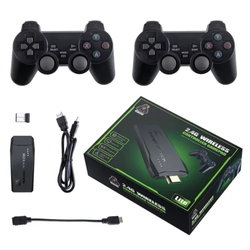 اشتري جهاز الألعاب المريح M8 Lite Game Stick بدقة 4K مع ذراعين بلايستيشن وايرلس ومساحة 16GB. استرجع ذكريات ألعاب PS1، Atari، وSega بأفضل سعر وأعلى توفير في مصر!