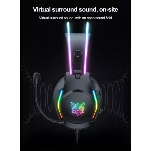 اشتري هيدفون Onikuma X26 الجيمنج بمحركات 50mm ومايك عازل للضوضاء وإضاءة RGB. السماعة المثالية للـ PC والكونسول بأفضل سعر في مصر مع توصيل سريع.