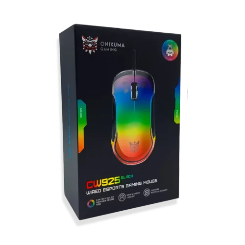 اشتري ماوس Onikuma CW925 الجيمنج الشفاف بسنسور 12800DPI وإضاءة RGB. ماوس برمجة احترافي بـ 1000Hz Polling Rate بأفضل سعر في مصر مع توصيل سريع.