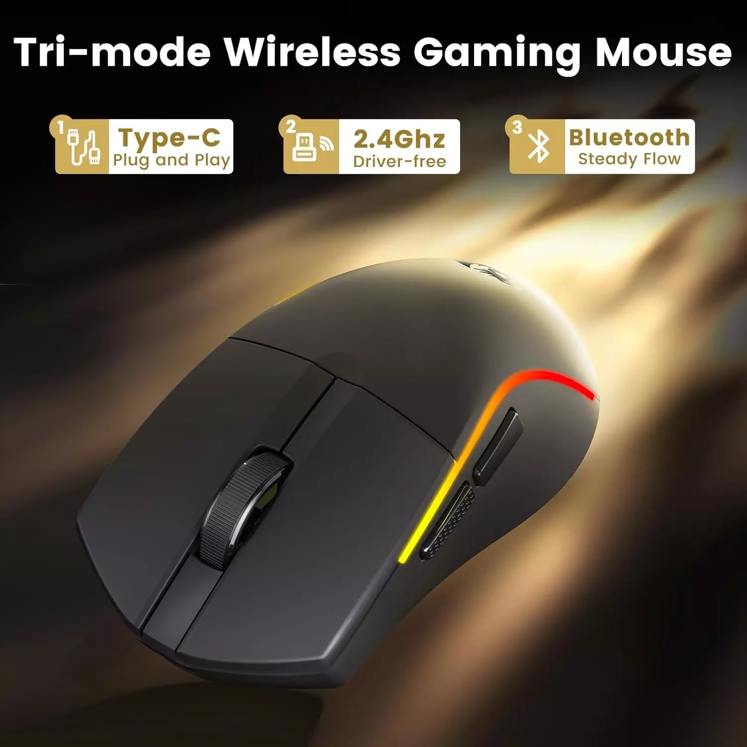 Redragon M816-STD DEICIDE STANDARD Wireless Gaming Mouse PAW3311 Optical Sensor 24,000 DPI 61g Ultra-Lightweight ماوس جيمنج ريدراجون وايرلس خفيف الوزن مستشعر ٢٤٠٠٠ دي بي آي 10 اشتري ماوس Redragon M816-STD DEICIDE الثلاثي التوصيل بأفضل سعر في مصر. وزن خفيف 61g وسنسور PAW3311 حتى 24,000DPI وشحن يدوم حتى 200 ساعة.