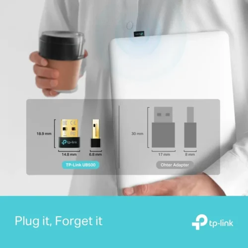 اشترِ دونجل TP-Link UB500 بمصر. تقنية Bluetooth 5.4، توصيل 7 أجهزة، وتصميم Nano مدمج لـ Windows بأفضل سعر من KCS Store.