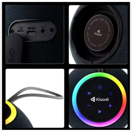 اشترِ سماعة بلوتوث Kisonli K6 بقدرة 30W وبطارية 4000mAh بمصر. تصميم كروي أنيق، صوت Bass قوي وشحن Type-C بأفضل سعر من KCS Store.