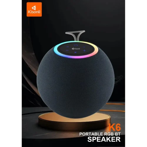 اشترِ سماعة بلوتوث Kisonli K6 بقدرة 30W وبطارية 4000mAh بمصر. تصميم كروي أنيق، صوت Bass قوي وشحن Type-C بأفضل سعر من KCS Store.