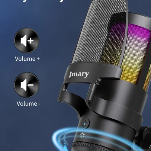 اشترِ مايكروفون Jmary MC-PW13 بمصر. مايك USB بـ عزل ضوضاء، نمط Cardioid، إضاءة RGB، وزيرو لاج Zero Latency للبث والألعاب بأفضل سعر من KCS Store.