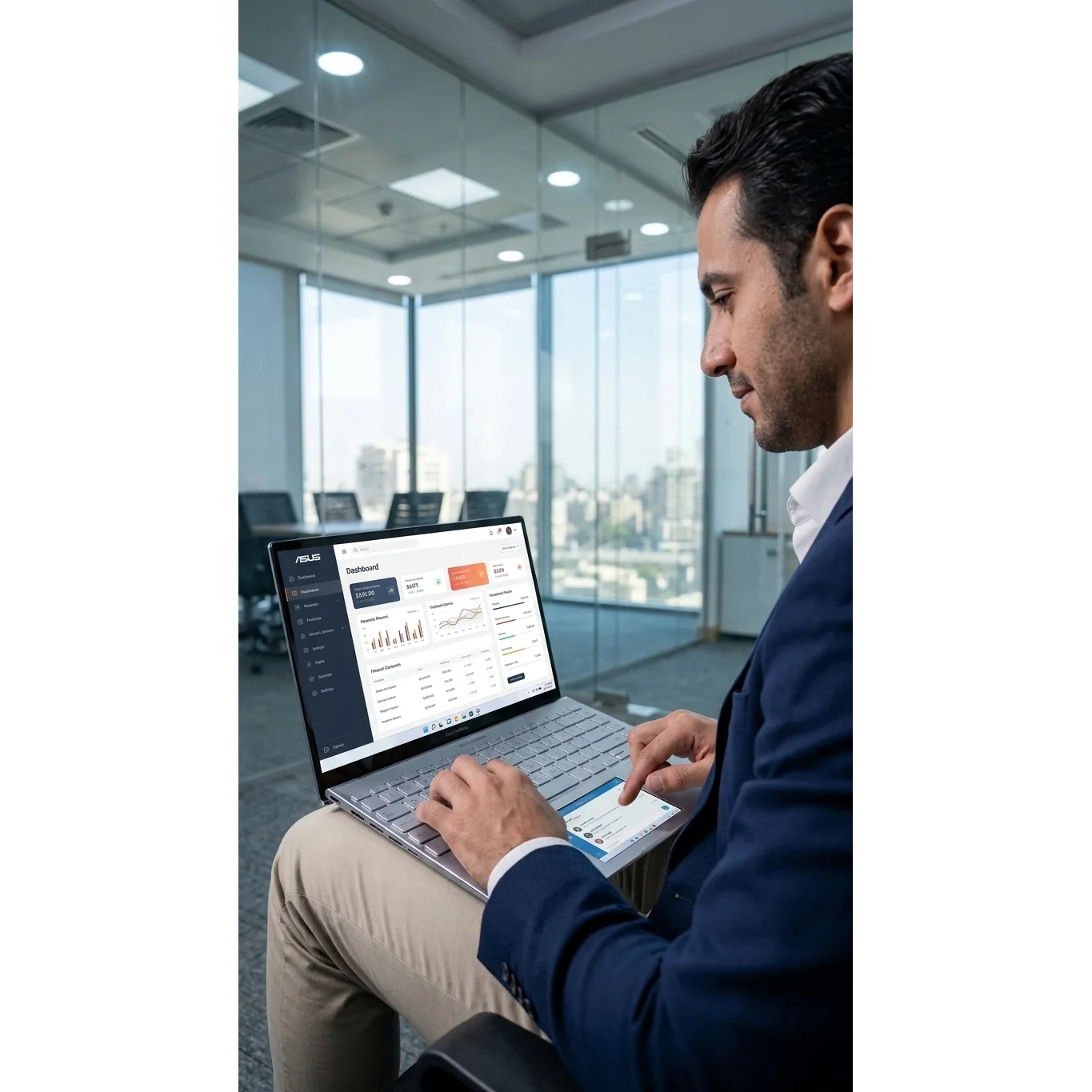 ASUS Zenbook 14 Core i7-1165G7 /Ram 16G /SSD 512G /Nvidia 2G /14 oled 2K Touch Screen لابتوب اسوس زين بوك الجيل الحادي عشر شاشة تاتش استيراد 3 1365