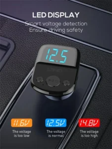 LDNIO C706Q Bluetooth 5.0 Player Car 25W USB-A Car Charger مشغل بلوتوث للسيارة مزود بشاحن سريع للموبايل بقدرة ٢٥ واط 11 اشترِ LDNIO C706Q بمصر. شاحن سيارة 25W QC3.0، مشغل Bluetooth 5.0 FM Transmitter وشاشة LED لمراقبة الجهد بأفضل سعر من KCS Store.