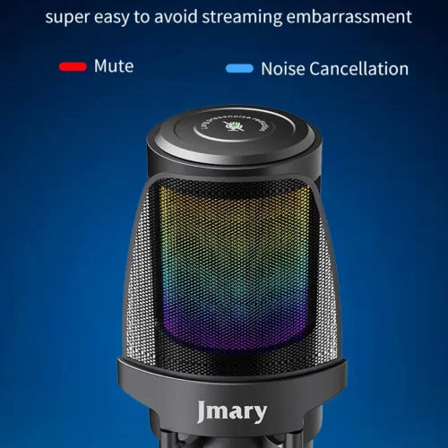 اشترِ مايكروفون Jmary MC-PW13 بمصر. مايك USB بـ عزل ضوضاء، نمط Cardioid، إضاءة RGB، وزيرو لاج Zero Latency للبث والألعاب بأفضل سعر من KCS Store.