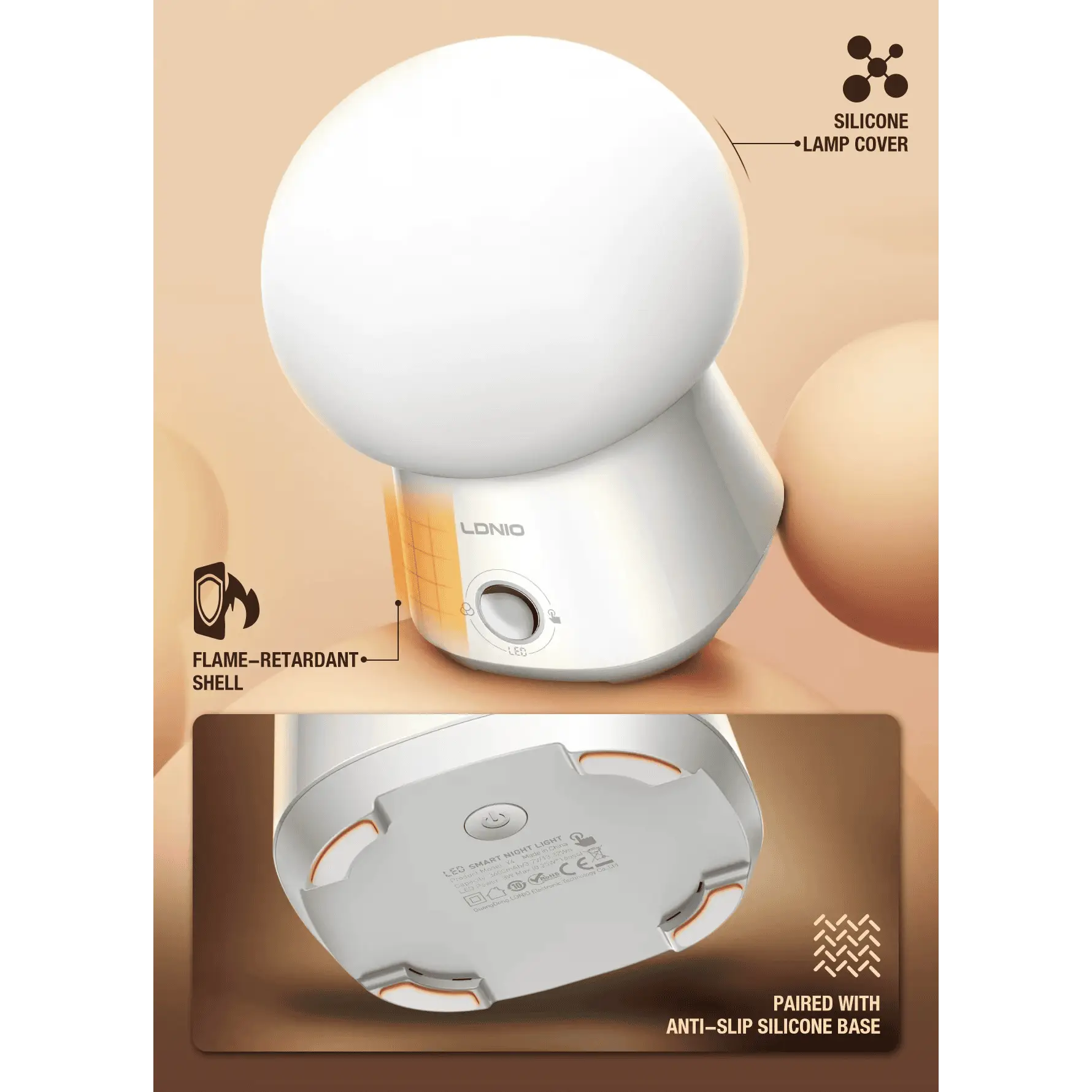 LDNIO Y4 Smart Desktop Night Light 3600mAh Multi Color Lighting Control At Your Fingertips مصباح ليلي ذكي للمكتب ببطارية بسعة ٣٦٠٠ مللي أمبير إضاءة متعددة الألوان وتحكم سهل بلمسة واحدة 8 اشترِ مصباح LDNIO Y4 الذكي بمصر. بطارية 3600mAh، إضاءة RGB متعددة الألوان، تحكم لمس مقاوم للماء وشحن USB-C بأفضل سعر من KCS Store