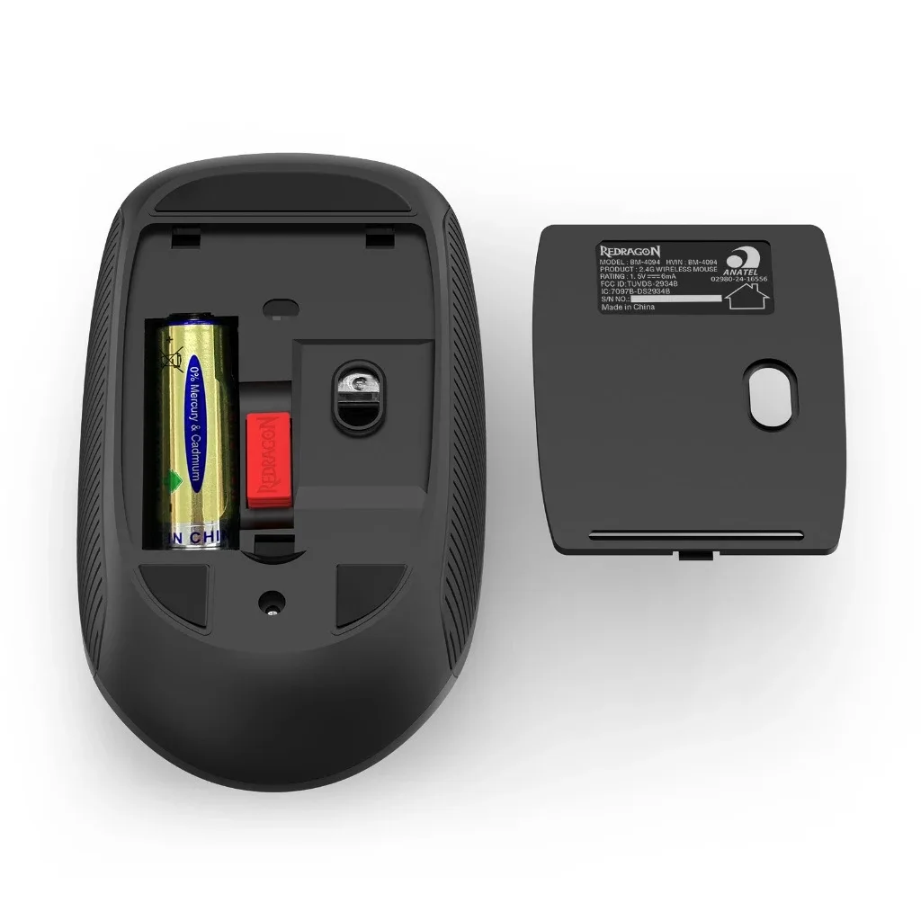 Redragon BM-4094 Wireless Slim Office Silent Clicks 4000 DPI Mouse ماوس سليم ريدراجون بنقرات صامتة و مستشعر ٤٠٠٠ دي بي آي 10 اشتري ماوس Redragon BM-4094 اللاسلكي الصامت بدقة تصل إلى 4000DPI وتصميم Slim خفيف الوزن. الماوس المثالي للعمل المكتبي واللابتوب بأفضل سعر في مصر.