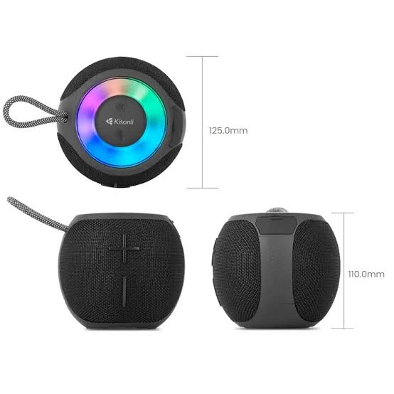 KISONLI G16 RGB Portable Speaker 8W Bluetooth Audio FM TF TWS Hands-Free Call Type-C Charging 1800mAh Battery سماعة بلوتوث محمولة ٨ واط كيسونلي 5 اشترِ سماعة KISONLI G16 RGB بـ 8W بمصر. دعم Bluetooth, FM, TF, TWS وشحن Type-C وبطارية 1800mAh بأفضل سعر من KCS Store