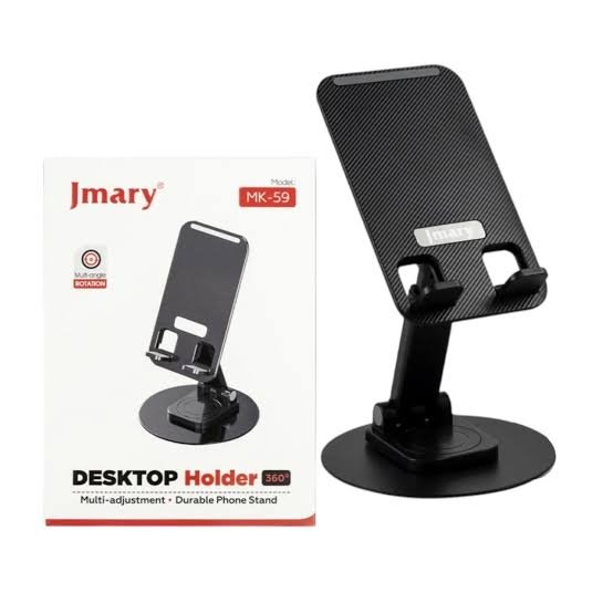 Jmary MK-59 Mobile Desk Holder Multi-Angle & Lightweight ستاند موبايل خفيف الوزن و قابل للدوران ٣٦٠ درجة 10 اشترِ ستاند Jmary MK-59 بمصر. حامل موبايل مكتبي خفيف الوزن، يدور 360 درجة، بـ زوايا متعددة وقواعد مانعة للانزلاق بأفضل سعر من KCS Store.