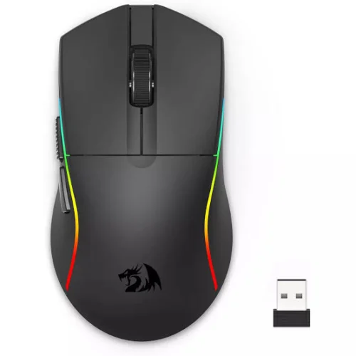 اشتري ماوس Redragon M816-STD DEICIDE الثلاثي التوصيل بأفضل سعر في مصر. وزن خفيف 61g وسنسور PAW3311 حتى 24,000DPI وشحن يدوم حتى 200 ساعة.
