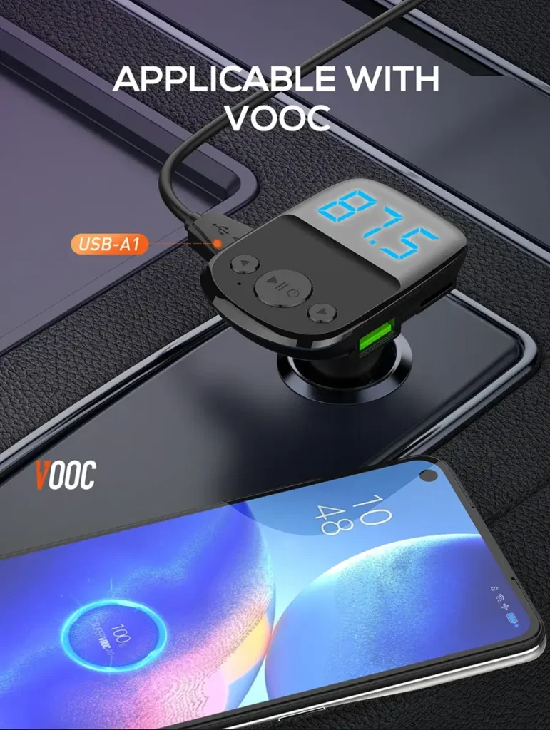 LDNIO C706Q Bluetooth 5.0 Player Car 25W USB-A Car Charger مشغل بلوتوث للسيارة مزود بشاحن سريع للموبايل بقدرة ٢٥ واط 7 شحن سريع بقدرة 25W ودعم بروتوكولات متعددة: يدعم تقنيات الشحن السريع المتنوعة مثل QC3.0 و VOOC و FCP لشحن كافة أنواع الهواتف الذكية مثل سامسونج، شاومي، وآيفون بسرعة فائقة.