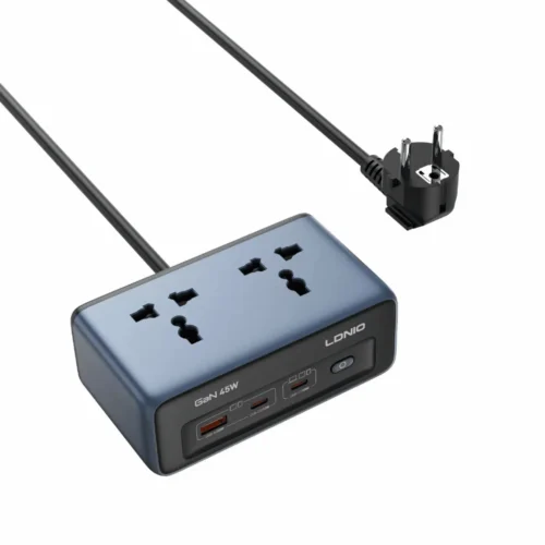 اشترِ مشترك LDNIO SC1 شاحن GaN 45W بمصر. 2 مقبس AC و3 منافذ USB/C وشاشة رقمية ليد لمراقبة الطاقة، وسعة 2500W بأفضل سعر من KCS Store.