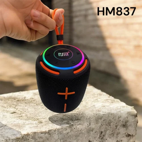 اشتري سماعة HM-837 البلوتوث المحمولة بصوت Super Bass ودعم TWS وFM وراديو بطارية 1500mAh ومقاومة للماء IPX-5. أفضل سعر سماعة في مصر مع توصيل سريع.
