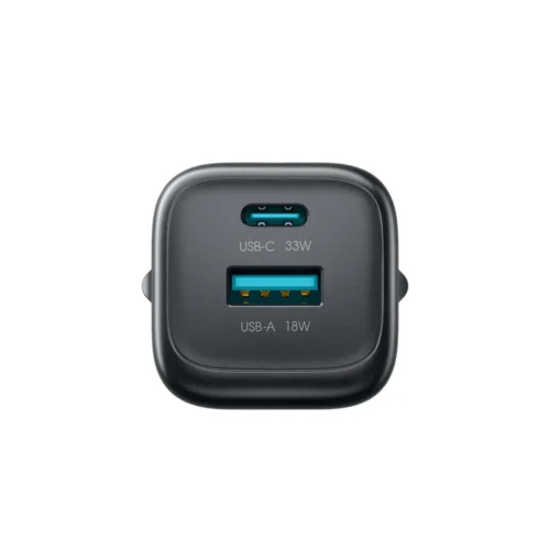 اشتري شاحن جويروم Joyroom JR-TG7 بقدرة 33 واط بمنفذين شحن سريع ومرفق معه كابل تايب سي 60 واط. حماية ذكية وسرعة فائقة لموبايلك بأفضل سعر في مصر!
