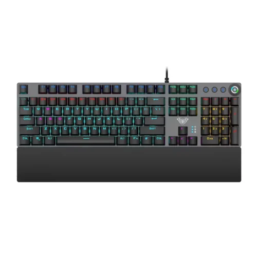Home 60 اشتري لوحة مفاتيح الجيمينج الميكانيكية AULA F2058 باللون الأبيض الأنيق. سويتش أزرق ذو صوت تكتكة واضح، إضاءة Rainbow، ومسند يد مغناطيسي للراحة. احصل عليه بأفضل سعر في مصر!