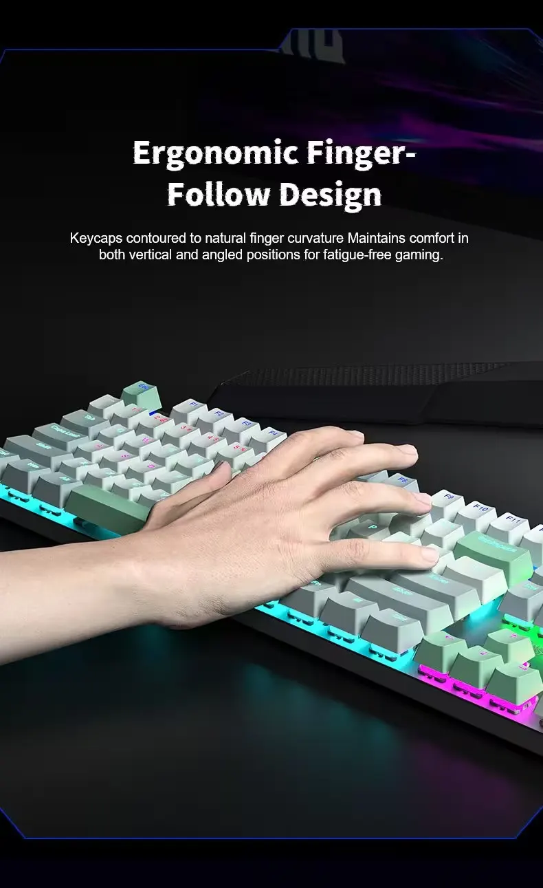 Aula S500 Wired Mechanical Zoned Full-size RGB E-sports Anti-Ghosting Gaming Keyboard RED Switch كيبورد جيمنج إحترافي كامل بمفاتيح سويتش أحمر 13 اشترِ كيبورد الميكانيكال S500 Gaming بأفضل سعر في مصر. تصميم ريترو بألوان ثلاثية مميزة، إضاءة Zoned RGB، شاسيه معدني مات، ودعم Anti-Ghosting كامل لجميع المفاتيح. ضمان ممتاز وشحن سريع!