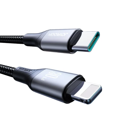 اشتري كابل شحن آيفون Joyroom S-A28 طول 2 متر بقدرة 30W وسرعة 480Mbps. خامة نايلون قماش قوية ومضادة للقطع بأفضل سعر وتوصيل سريع في مصر.