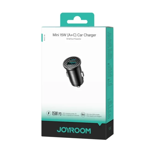 اشتري شاحن السيارة المدمج JOYROOM JR-CCN16 بقدرة 15W بمدخلي USB-C و USB-A. تصميم Mini مخفي وحماية كاملة لشحن جهازين في وقت واحد بأفضل سعر في مصر!