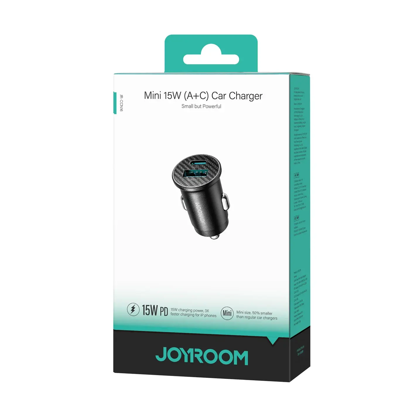 JOYROOM JR-CCN16 Mini QC+PD 15W Car Charger شاحن موبايل للسيارة بمنفذ تايب سي و آخر يو اس بي بقدرة ١٥ واط 5 اشتري شاحن السيارة المدمج JOYROOM JR-CCN16 بقدرة 15W بمدخلي USB-C و USB-A. تصميم Mini مخفي وحماية كاملة لشحن جهازين في وقت واحد بأفضل سعر في مصر!
