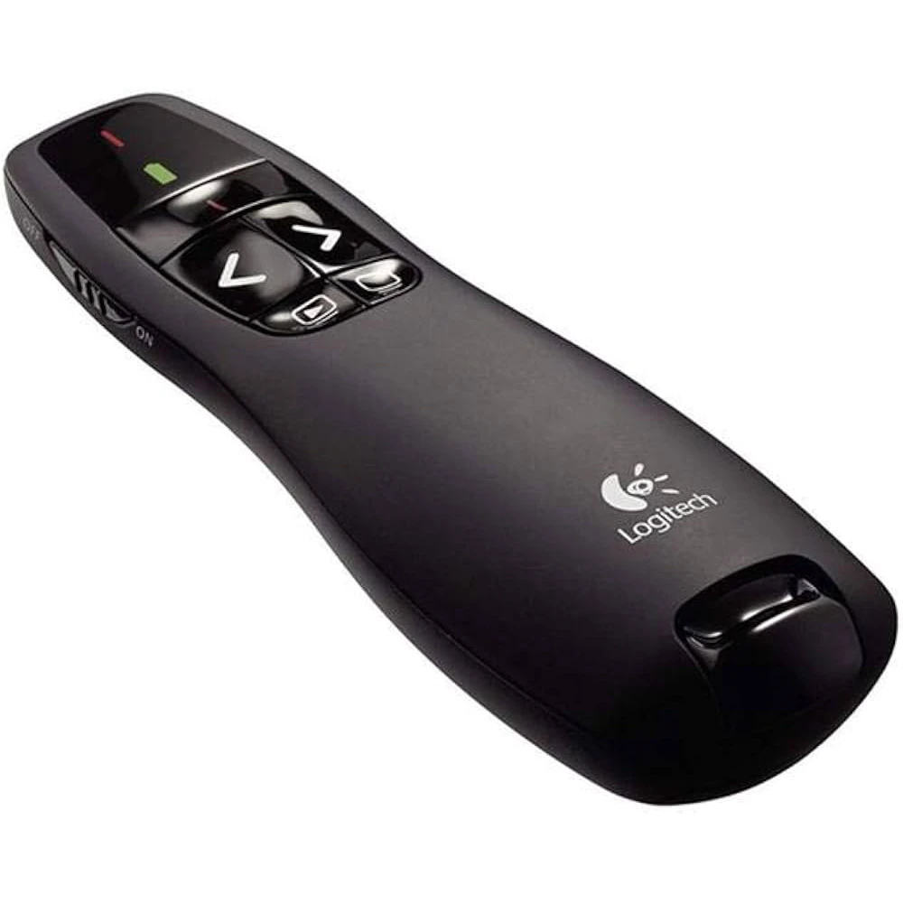 Logitech R400 "HIGH COPY" Wireless Presenter Red Dot Pointer مؤشر و مقدم نقطة حمراء وايرلس 6 اشتري ريموت البرزنتيشن Logitech R400 High Copy في مصر. مدى لاسلكي 15 متر، مؤشر ليزر أحمر، تركيب مباشر Plug & Play بدون تعريفات. خيار اقتصادي ومثالي للمحاضرات!