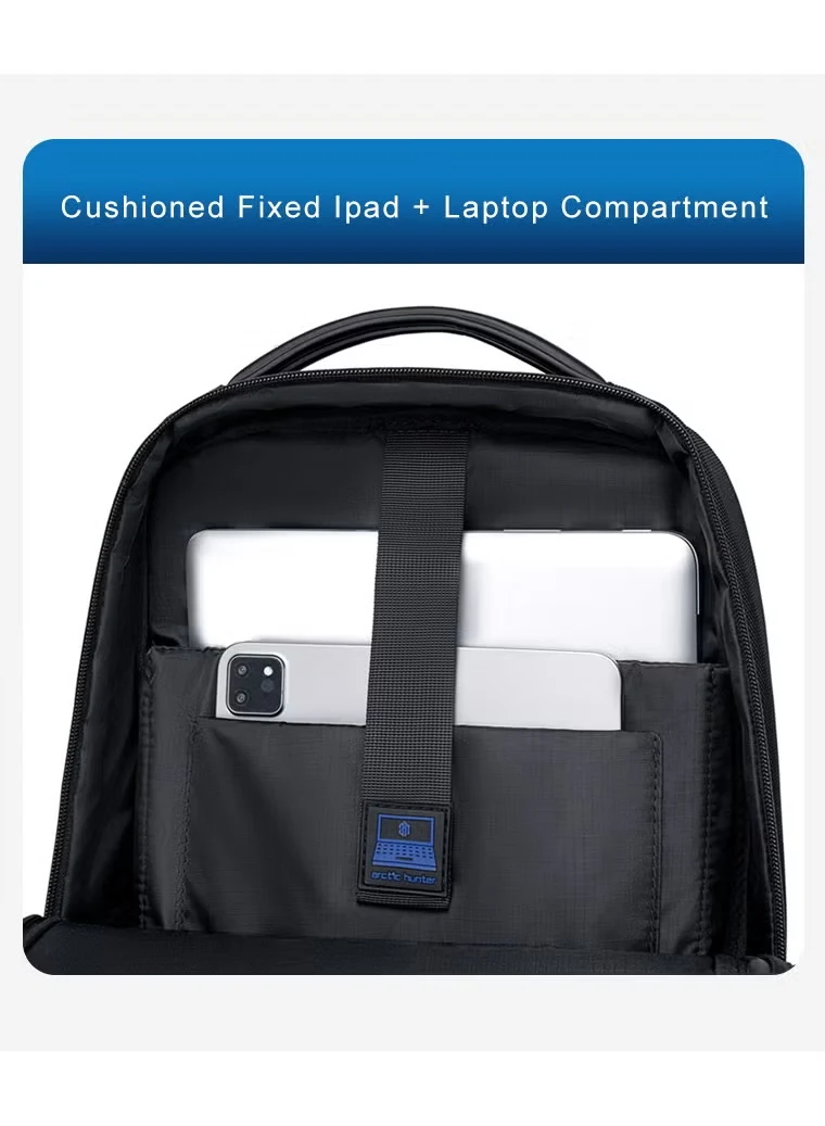 Arctic Hunter B00681 Premium Waterproof Laptop Backpack for 15.6 inch Laptop شنطة لابتوب فاخرة مقاومة لذاذ الماء تناسب جميع المهام 19 اشتري شنطة الظهر Arctic Hunter B00681 للابتوب 15.6 بوصة في مصر. خامة أكسفورد مقاومة للماء، جيب سري مضاد للسرقة، منفذ USB لشحن الموبايل، وحزام سفر للمطارات.