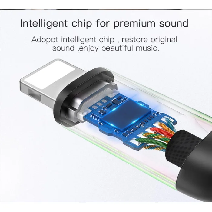 Yesido YAU21 Audio Adapter Lightning to 3.5mm Headphone Aux adapter Cable كابل تحول/محول من آيفون لايتنينج ل أوديو جاك ٣.٥ مملي 8 اشتري وصلة تحويل آيفون Yesido YAU21 الأصيلة من Lightning إلى مقبس AUX 3.5mm. صوت نقي وبدون تقطيع، خامات متينة من الألمنيوم، وتوافق تام مع أجهزة آبل بأفضل سعر في مصر!