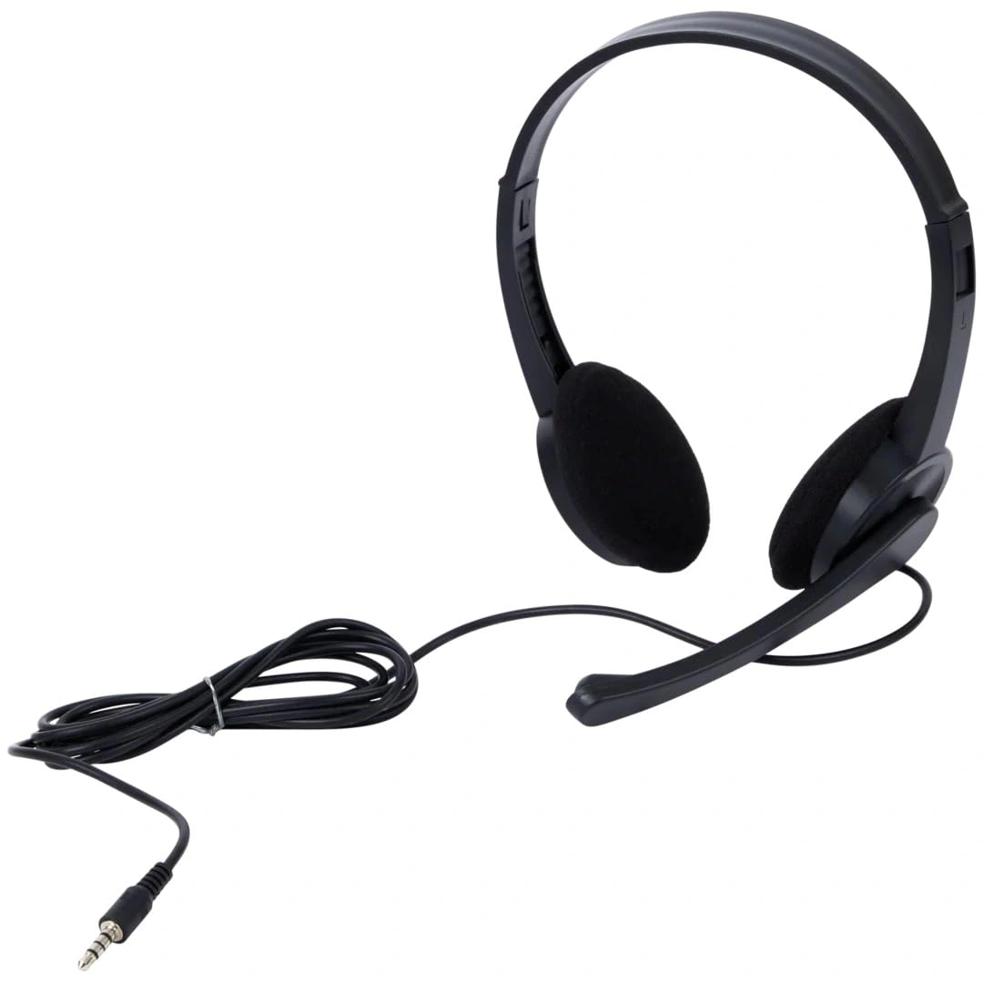 Sologic 3.5mm Jack Over-Ear Noise Cancelling Mic 1.8m Long Cable Headset Perfect For Office Calls سماعة هيدفون إحترافيه بمايك مدمج بخاصية عزل ضوضاء مناسبة لأعمال المكاتب و الإتصالات 1 اشتري سماعة Sologic الاحترافية بمدخل 3.5mm كابل 1.8 متر وميكروفون معزول للضوضاء. تصميم خفيف الوزن ومريح جداً للاجتماعات ومكالمات الكول سنتر بأفضل سعر في مصر!