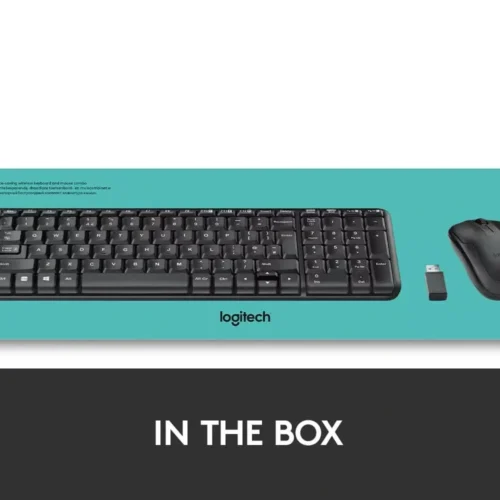 اشتري طقم الكيبورد والماوس اللاسلكي Logitech MK220 الأصلي باللغتين العربية والإنجليزية. تصميم مدمج موفر للمساحة، بطارية أسطورية تدوم طويلاً، مدى اتصال 10 متر، وجودة لوجيتك الاعتمادية بأفضل قيمة في مصر!