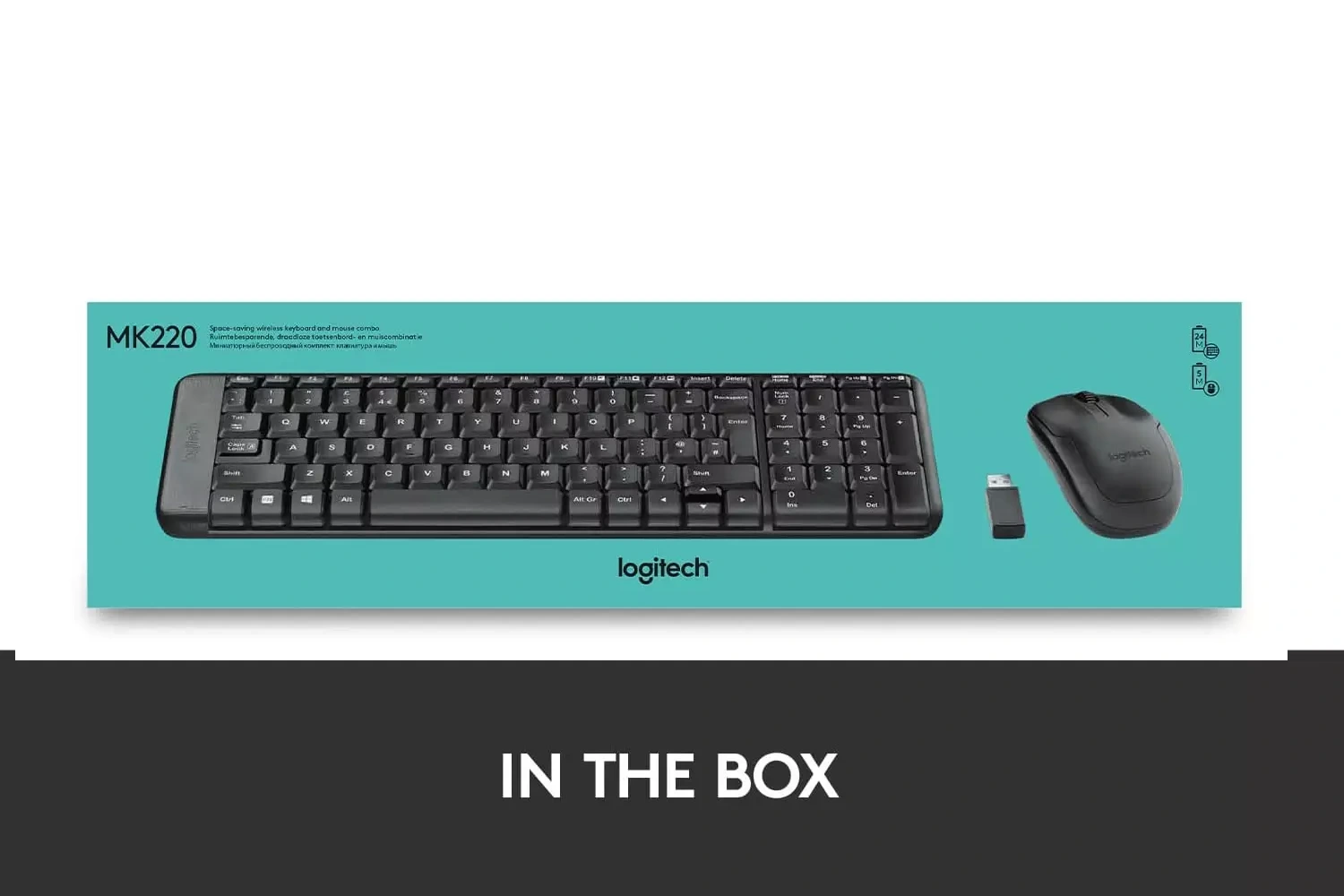 Logitech MK220 Wireless Keyboard and Mouse Combo كومبو ماوس و كيبورد لوجيتك الشهيرة مريح للأعمال الكتابية و الدراسة 7 اشتري طقم الكيبورد والماوس اللاسلكي Logitech MK220 الأصلي باللغتين العربية والإنجليزية. تصميم مدمج موفر للمساحة، بطارية أسطورية تدوم طويلاً، مدى اتصال 10 متر، وجودة لوجيتك الاعتمادية بأفضل قيمة في مصر!