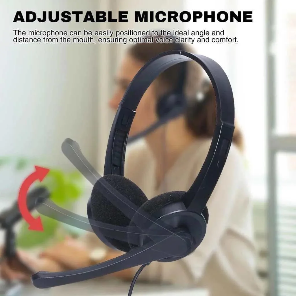 Sologic 3.5mm Jack Over-Ear Noise Cancelling Mic 1.8m Long Cable Headset Perfect For Office Calls سماعة هيدفون إحترافيه بمايك مدمج بخاصية عزل ضوضاء مناسبة لأعمال المكاتب و الإتصالات 6 اشتري سماعة Sologic الاحترافية بمدخل 3.5mm كابل 1.8 متر وميكروفون معزول للضوضاء. تصميم خفيف الوزن ومريح جداً للاجتماعات ومكالمات الكول سنتر بأفضل سعر في مصر!