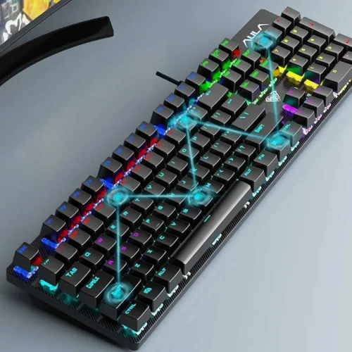 اشتري كيبورد AULA S2022 PRO الميكانيكي بـ Red Switch وإضاءة RGB وحجم كامل 104 مفتاح. أفضل أداء وسرعة ألعاب بأفضل سعر وتوصيل سريع في مصر.
