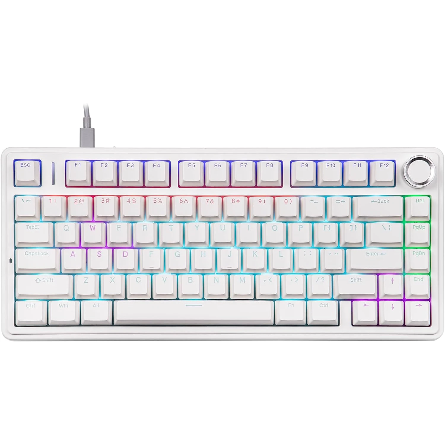 Aula F75 EPOMAKER Wired 75% Programmable Hot Swappable Creamy Mechanical Blue Switch Gaming Keyboard كيبورد جيمنج ميكانيكال بمفاتيح سوتش زرقاء ناعمة قابلة للتبديل 1 اشتري كيبورد جيمنج ميكانيكال AULA F75 Blue Switch بنظام Gasket Mount وبكرة تحكم Media Knob. سويتشات قابلة للتبديل Hot-Swap وعزل صوت خماسي بأفضل سعر إكسسوارات كمبيوتر في مصر!