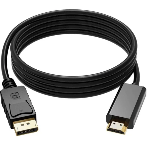 وصل جهاز الكمبيوتر أو كارت الشاشة بجميع شاشات التلفزيون بتحويلة DisplayPort to HDMI. متوفر الآن بإصدارين: Full HD 1080p و 4K Ultra HD. كابل Be-Connected بطول 1.8 متر بأفضل سعر في مصر مع ضمان محلي!