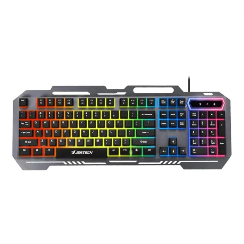 اشتري كيبورد جيمنج JERTECH K910 Lightning بجسم معدني صلب، إضاءة RGB، ومقاومة للماء. أداء قوي وسريع للألعاب بسعر اقتصادي ممتاز في مصر. اطلبه الآن!